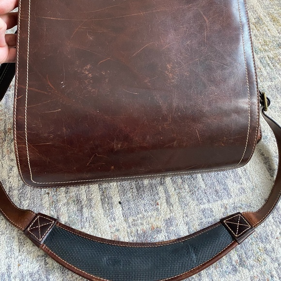Vintage Pelle Studio brown leather messenger bag/satchel - Picture 3 of 12
